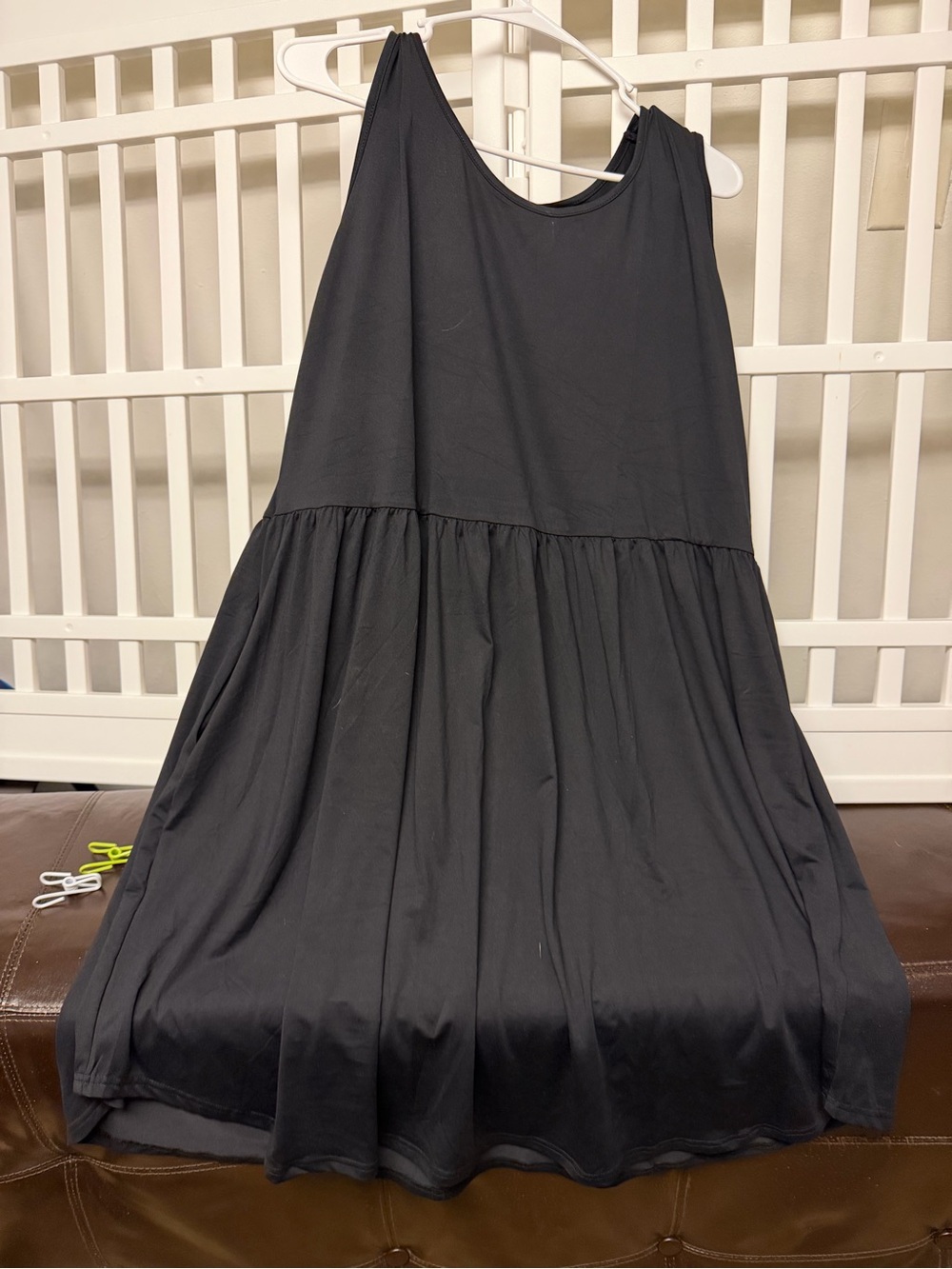 Sleeveless Black Mini Tiered Dress